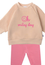 Load image into Gallery viewer, 2tlg. Set mit Sweatshirt "oh smiley day" und Leggings: 74/80