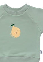 Load image into Gallery viewer, Sweatshirt in schilf mit Print "Zitrone": 74/80