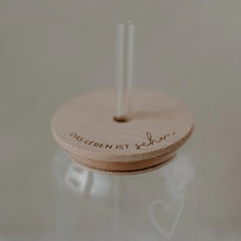 Lade das Bild in den Galerie-Viewer, Deckel "Das Leben ist schön" für hohes Trinkglas