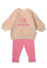 Load image into Gallery viewer, 2tlg. Set mit Sweatshirt "oh smiley day" und Leggings: 62/68