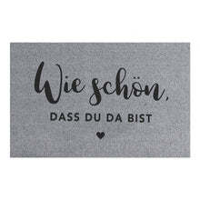 Load image into Gallery viewer, Waschbare Fußmatte Wie Schön Grau 75 x 45 (VE = 6 Stk)