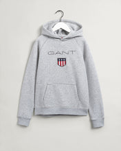 Lade das Bild in den Galerie-Viewer, Retro Shield Hoodie - grau