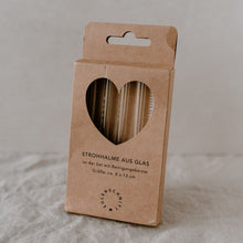 Lade das Bild in den Galerie-Viewer, Strohhalme Hello Love aus Glas, weiß