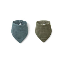 Lade das Bild in den Galerie-Viewer, Andrea Lätzchen 2er Pack - whale blue/faune green