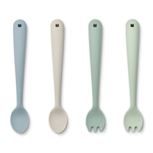 Lade das Bild in den Galerie-Viewer, Shea Esslernset 4er-pack - dusty mint