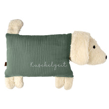 Lade das Bild in den Galerie-Viewer, Kuschelhund - Altgrün mit Stick