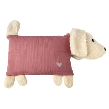 Lade das Bild in den Galerie-Viewer, Kuschelhund - Altrosa mit Stick