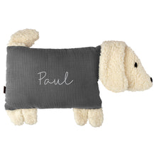 Lade das Bild in den Galerie-Viewer, Kuschelhund - Grau mit Stick
