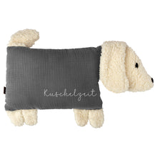 Lade das Bild in den Galerie-Viewer, Kuschelhund - Grau mit Stick