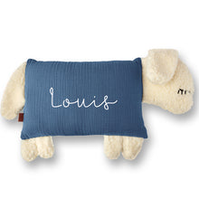 Lade das Bild in den Galerie-Viewer, Kuschelschaf - Blau mit Stick