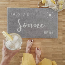 Lade das Bild in den Galerie-Viewer, Waschbare Fußmatte Sonne, grau