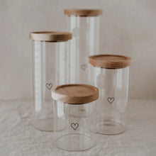 Lade das Bild in den Galerie-Viewer, Vorratsglas Herz schwarz 19 cm