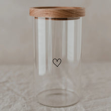 Lade das Bild in den Galerie-Viewer, Vorratsglas Herz schwarz 19 cm