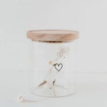 Lade das Bild in den Galerie-Viewer, Vorratsglas Herz schwarz 13 cm