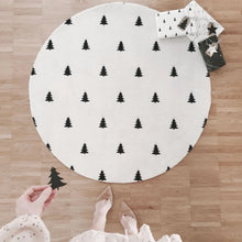 Lade das Bild in den Galerie-Viewer, Waschbare Fußmatte Tannen rund