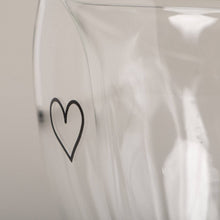 Lade das Bild in den Galerie-Viewer, Doppelwandiges Herzglas Herz 200ml (VE = 6 Stk)
