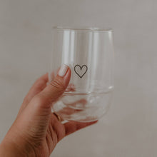 Load image into Gallery viewer, Doppelwandiges Glas 340ml Herz (VE = 6 Stk)
