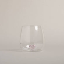 Load image into Gallery viewer, Trinkglas Herzfigur rosa (VE = 6 Stk)
