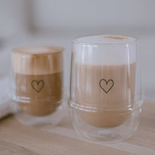 Load image into Gallery viewer, Doppelwandiges Glas 340ml Herz (VE = 6 Stk)
