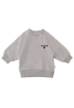 Load image into Gallery viewer, 2tlg. Set mit Sweatshirt in grau "amore" und Leggings: 62/68
