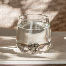 Lade das Bild in den Galerie-Viewer, Trinkglas Herzfigur schwarz (VE = 6 Stk)
