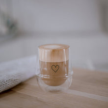 Load image into Gallery viewer, Doppelwandiges Glas 220ml Herz (VE = 6 Stk)

