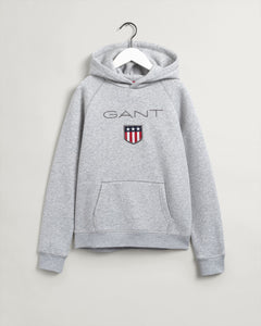 Teen Boys Shield Hoodie - grau