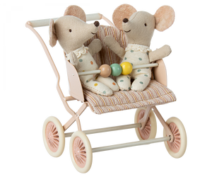 Kinderwagen Babymäuse - Rose