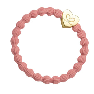 Coral Haarband mit goldenem Herz