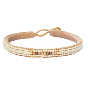 Stone Line Armband - cream