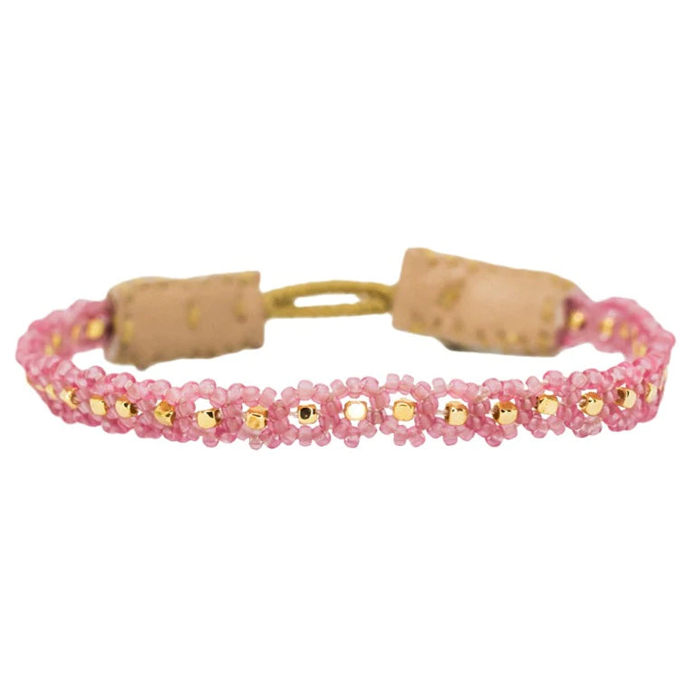 Cap Silk Armband - antique rose