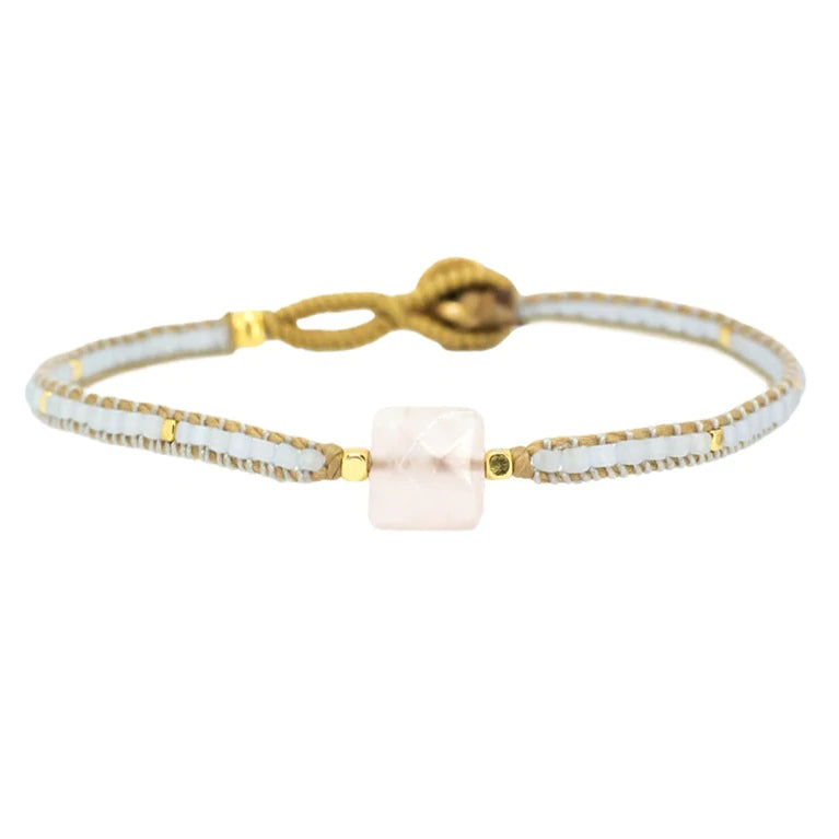 Jill Rose Quartz Armband - soft blue