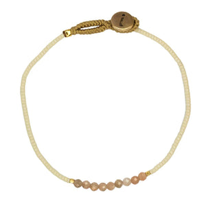 Lulu 9 Stone Armband - cream