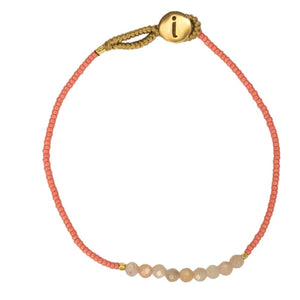 Lulu 9 Stone Armband - watermelon