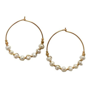 Pearl Hoop Ohrring