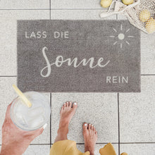 Lade das Bild in den Galerie-Viewer, Waschbare Fußmatte Sonne, grau
