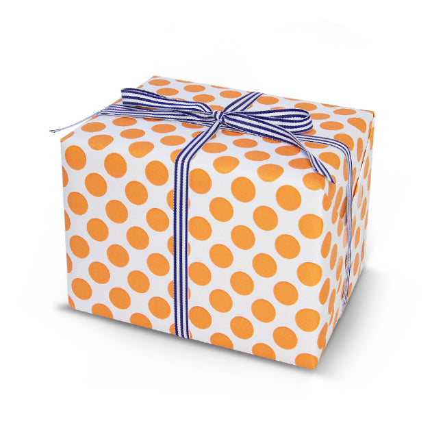 Geschenkpapier Punkte Orange